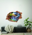 FOTOTAPETA 3D SAMOPRZYLEPNA naklejka na ścianę do salonu WODOSPAD NATURA