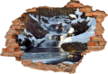 FOTOTAPETA 3D SAMOPRZYLEPNA naklejka dekoracyjna ZIMA WODOSPAD LAS 