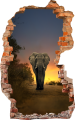 FOTOTAPETA 3D SAMOPRZYLEPNA naklejka ścienna SŁOŃ