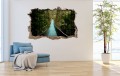 FOTOTAPETA Dziura 3D naklejka ścienna DEKORACYJNA most linowy las