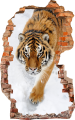 FOTOTAPETA 3D SAMOPRZYLEPNA naklejka ścienna SKRADAJĄCY SIĘ TYGRYS