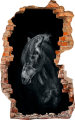 FOTOTAPETA 3D SAMOPRZYLEPNA naklejka ścienna CZARNY KOŃ