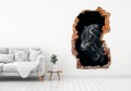 FOTOTAPETA 3D SAMOPRZYLEPNA naklejka ścienna CZARNY KOŃ