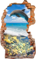 FOTOTAPETA 3D SAMOPRZYLEPNA naklejka ścienna SKACZĄCY DELFIN