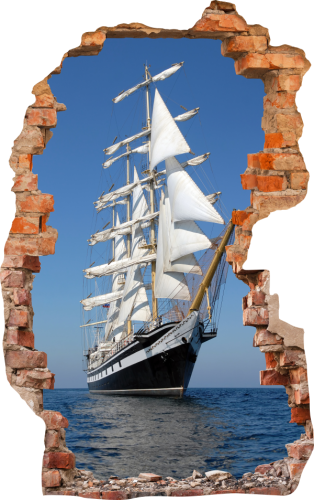 FOTOTAPETA 3D SAMOPRZYLEPNA naklejka ścienna STATEK