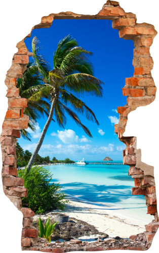 FOTOTAPETA 3D SAMOPRZYLEPNA naklejka ścienna PLAŻA