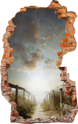 FOTOTAPETA 3D SAMOPRZYLEPNA naklejka ścienna CHMURY NAD PLAŻĄ