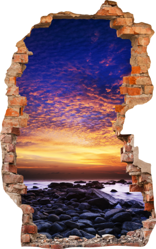FOTOTAPETA 3D SAMOPRZYLEPNA naklejka ścienna NIESAMOWITY WIDOK NAD MORZEM
