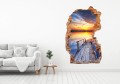 FOTOTAPETA 3D SAMOPRZYLEPNA naklejka ścienna POMOST I ZACHÓD SŁOŃCA