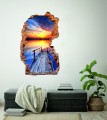 FOTOTAPETA 3D SAMOPRZYLEPNA naklejka ścienna POMOST I ZACHÓD SŁOŃCA