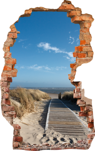 FOTOTAPETA 3D SAMOPRZYLEPNA naklejka ścienna KŁADKA NA PLAŻY