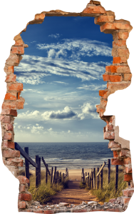 FOTOTAPETA 3D SAMOPRZYLEPNA naklejka ścienna WIDOK NA PLAŻĘ