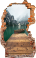 FOTOTAPETA 3D SAMOPRZYLEPNA naklejka ścienna ZALEW W GÓRACH