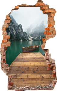 FOTOTAPETA 3D SAMOPRZYLEPNA naklejka ścienna ZALEW W GÓRACH