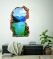 FOTOTAPETA 3D SAMOPRZYLEPNA naklejka ścienna BŁĘKITNE JEZIORO