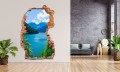 FOTOTAPETA 3D SAMOPRZYLEPNA naklejka ścienna BŁĘKITNE JEZIORO