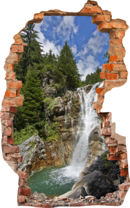 FOTOTAPETA 3D SAMOPRZYLEPNA naklejka ścienna ZJAWISKOWY WODOSPAD