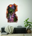 FOTOTAPETA 3D SAMOPRZYLEPNA naklejka ścienna MOST I MAGICZNY ZACHÓD SŁOŃCA