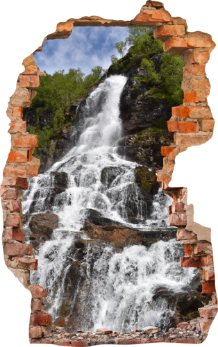 FOTOTAPETA 3D SAMOPRZYLEPNA naklejka ścienna NIEWIELKI WODOSPAD