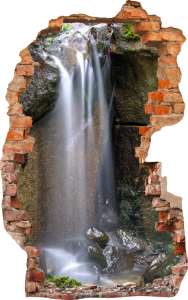 FOTOTAPETA 3D SAMOPRZYLEPNA naklejka ścienna DELIKATNY WODOSPAD