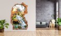 FOTOTAPETA 3D SAMOPRZYLEPNA naklejka ścienna KOLOROWY LAS I WODOSPAD