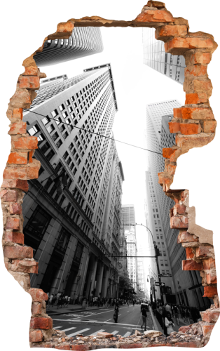 FOTOTAPETA 3D SAMOPRZYLEPNA naklejka ścienna WYSOKIE BUDYNKI W MIEŚCIE