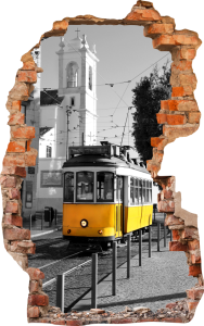 FOTOTAPETA 3D SAMOPRZYLEPNA naklejka ścienna TRAMWAJ
