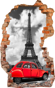 FOTOTAPETA 3D SAMOPRZYLEPNA naklejka ścienna WIEŻA EIFFLA