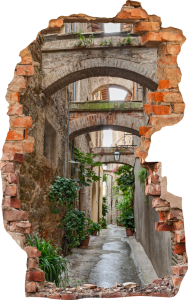 FOTOTAPETA 3D SAMOPRZYLEPNA naklejka ścienna ZIELONA ULICZKA