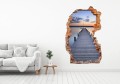 FOTOTAPETA 3D SAMOPRZYLEPNA naklejka ścienna  ZACHÓD SŁOŃCA I POMOST