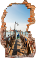 FOTOTAPETA 3D SAMOPRZYLEPNA naklejka ścienna MAŁY DREWNIANY POMOST