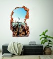 FOTOTAPETA 3D SAMOPRZYLEPNA naklejka ścienna MAŁY DREWNIANY POMOST