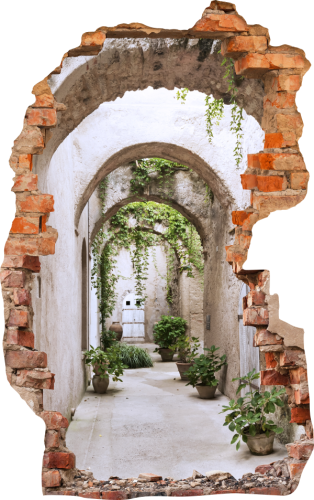 FOTOTAPETA 3D SAMOPRZYLEPNA naklejka ścienna ZIELONY TUNEL