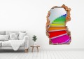 FOTOTAPETA 3D SAMOPRZYLEPNA naklejka ścienna KOLOROWE SCHODY
