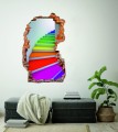 FOTOTAPETA 3D SAMOPRZYLEPNA naklejka ścienna KOLOROWE SCHODY