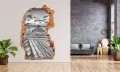 FOTOTAPETA 3D SAMOPRZYLEPNA naklejka ścienna CZARNO BIAŁY POMOST