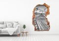 FOTOTAPETA 3D SAMOPRZYLEPNA naklejka ścienna CZARNO BIAŁY POMOST