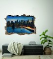 FOTOTAPETA 3D SAMOPRZYLEPNA naklejka ścienna MIASTO NOCĄ