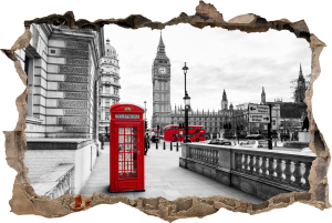 FOTOTAPETA 3D SAMOPRZYLEPNA naklejka ścienna BUDKA TELEFONICZNA LONDYN