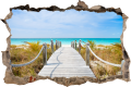 FOTOTAPETA 3D SAMOPRZYLEPNA naklejka ścienna POMOST NA PLAŻY