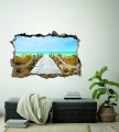 FOTOTAPETA 3D SAMOPRZYLEPNA naklejka ścienna POMOST NA PLAŻY