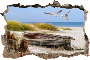 FOTOTAPETA 3D SAMOPRZYLEPNA naklejka ścienna MEWY NA PLAŻY