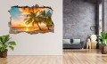 FOTOTAPETA 3D SAMOPRZYLEPNA naklejka ścienna PLAŻOWY ZACHÓD SŁOŃCA