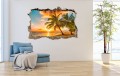 FOTOTAPETA 3D SAMOPRZYLEPNA naklejka ścienna PLAŻOWY ZACHÓD SŁOŃCA