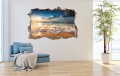 FOTOTAPETA 3D SAMOPRZYLEPNA naklejka ścienna FALE I ZACHÓD SŁOŃCA