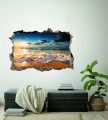 FOTOTAPETA 3D SAMOPRZYLEPNA naklejka ścienna FALE I ZACHÓD SŁOŃCA