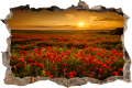 FOTOTAPETA 3D SAMOPRZYLEPNA naklejka ścienna WIELKIE POLE MAKÓW