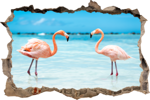 FOTOTAPETA 3D SAMOPRZYLEPNA naklejka ścienna PLAMINGI