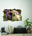 FOTOTAPETA 3D SAMOPRZYLEPNA naklejka ścienna KOTEK I PIESEK