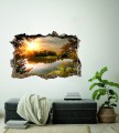 FOTOTAPETA 3D SAMOPRZYLEPNA naklejka ścienna ZACHÓD SŁOŃCA LAS